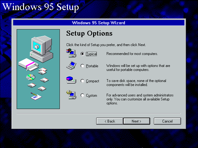 Windows 95 Setup Wizard (1995)